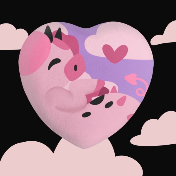 Fat Nuggets Dream Heart Shape Plush Badge