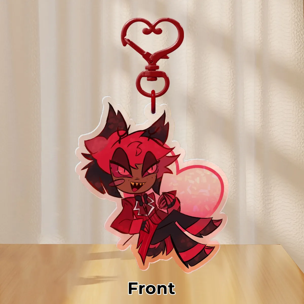 Alastor Heart Keychain