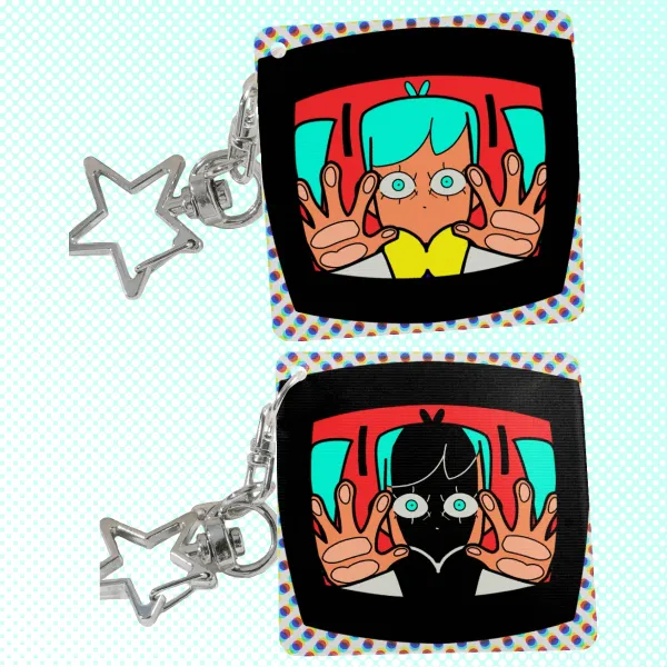 [Flavor Foley] Trapped Static ~ Lenticular Acrylic Keychain