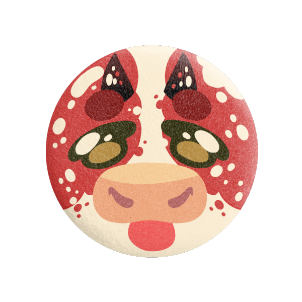 Cute Mushroom Cow Plush Badge