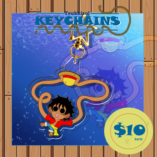 One Piece Monkey D. Luffy Clear Acrylic Keychains