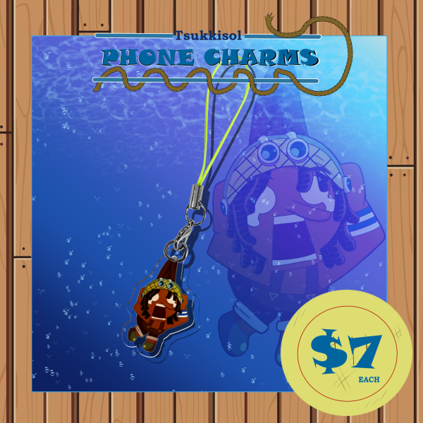 One Piece Usopp Phone Charm Clear Acrylic Keychains