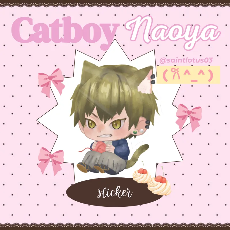Catboy Naoya – Sticker by saintlotus03 - ACGGOODS