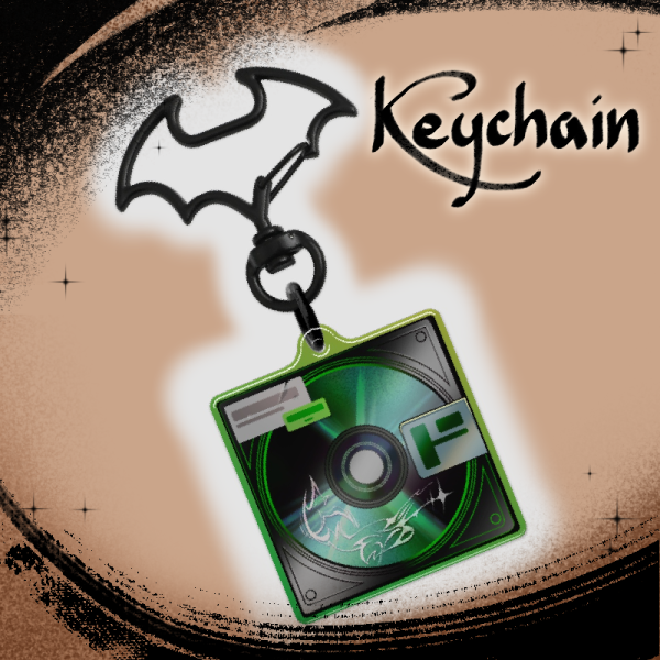 MiniDiscSeries - Green [Epoxy Keychain]