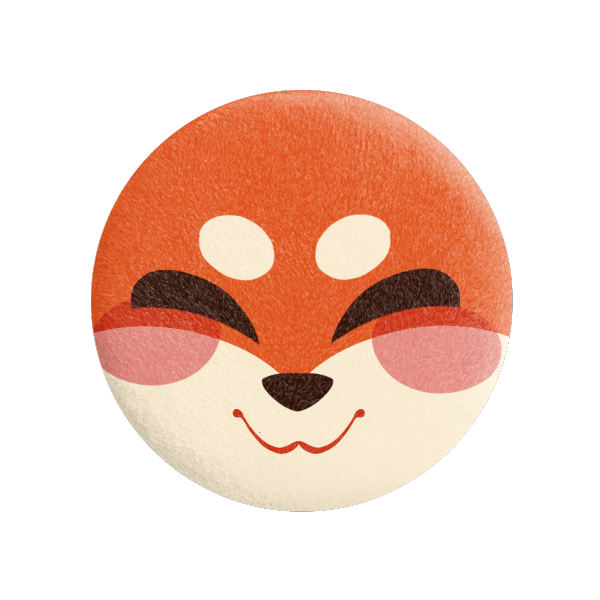 Cute Fox Plush Badge