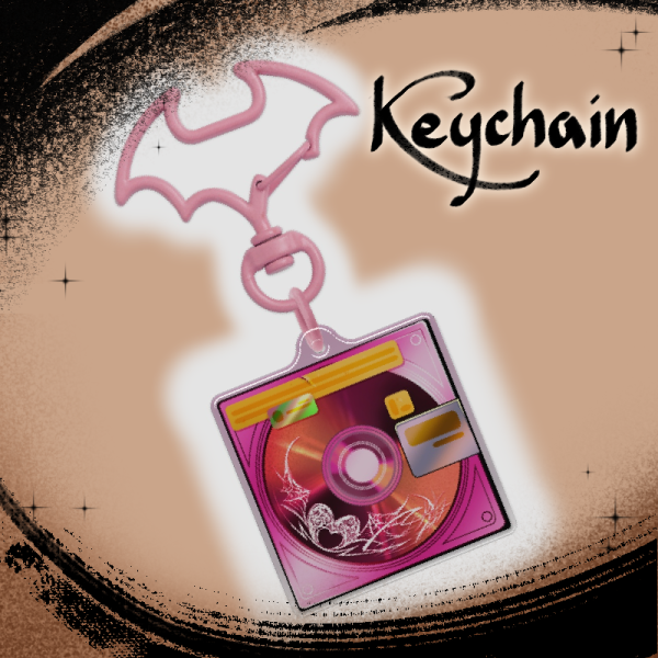 MiniDiscSeries - Pink [Epoxy Keychain]