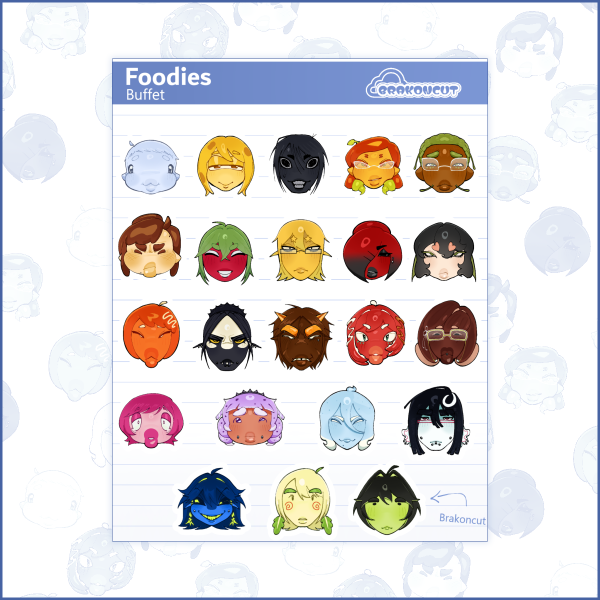 Foodie Stickers Sheet