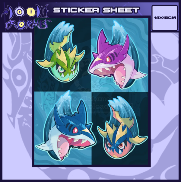 Sharkie Sticker Sheet