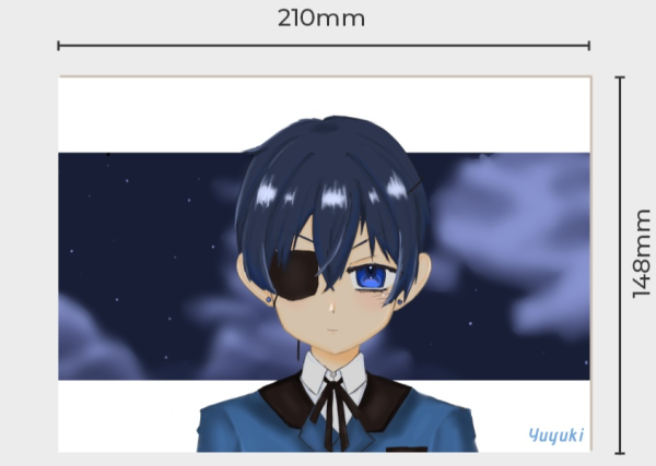Ciel Phantomhive and The Night Sky! Print