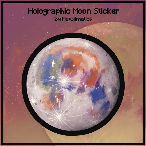Holographic Moon Sticker