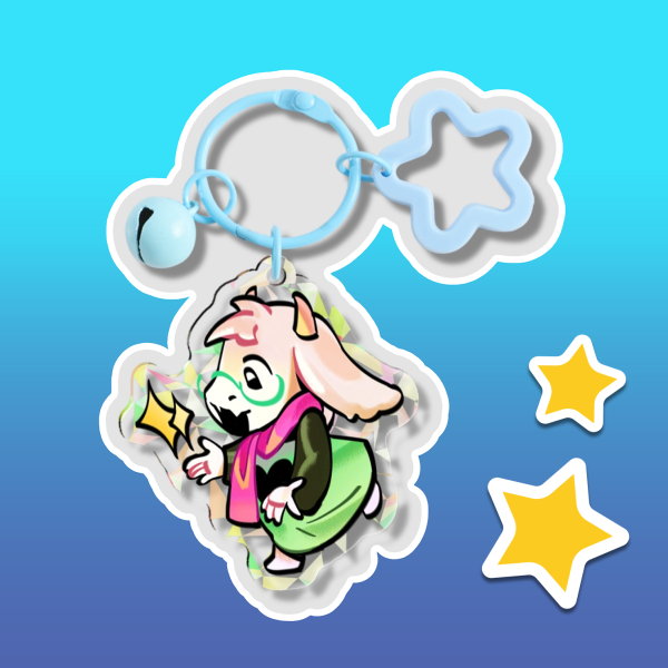 Ralsei Broken Glass Keychain