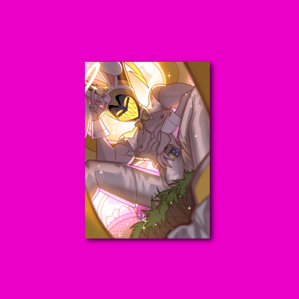 Hazbin Hotel: Easter 2026 - white rabbit- Adam (11.6" x 8.2" poster)