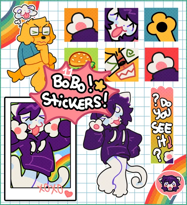 BOBO STICKER SHEET 1