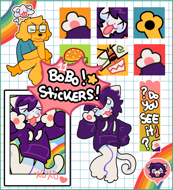 BOBO STICKER SHEET 1