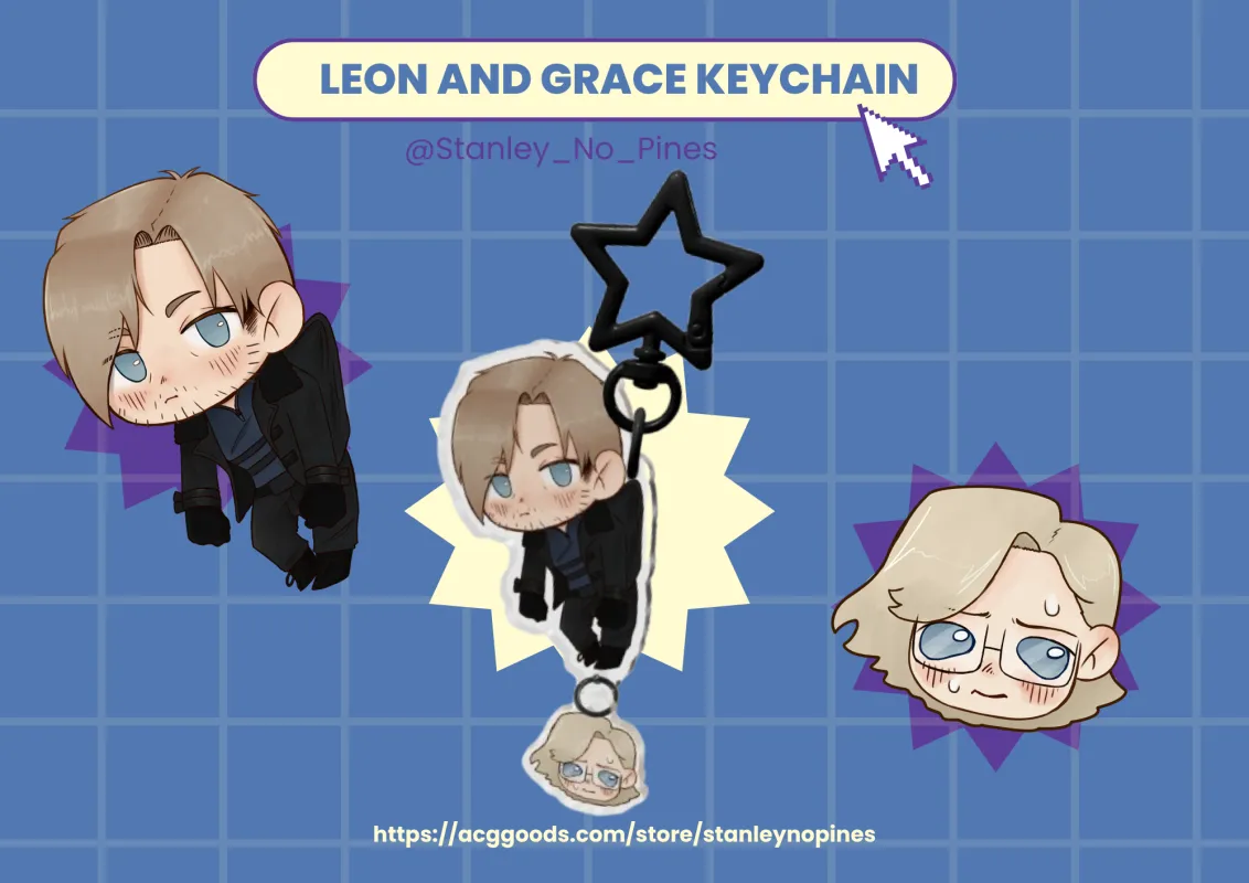 Leon and Grace Connected Keychain by Stanley_No_Pines - ACGGOODS