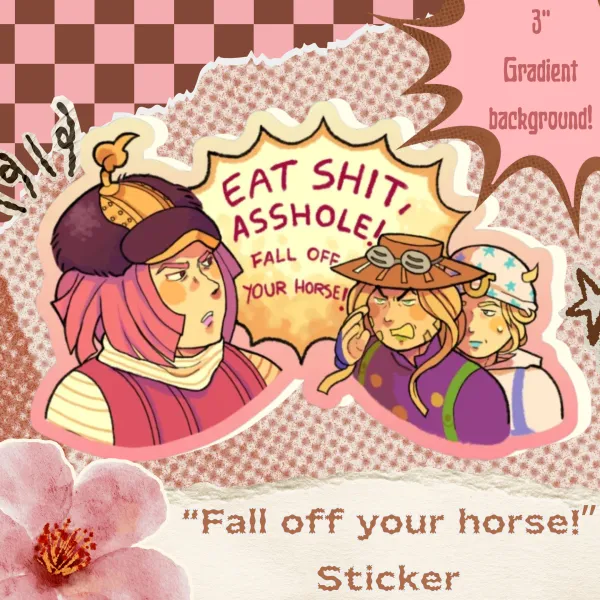 SBR "Fall off your horse!" Gradient Sticker