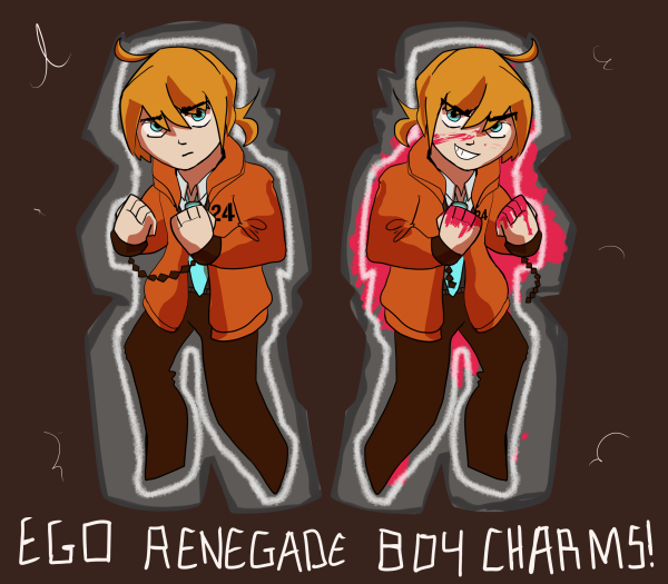Ego Renegade Boy Acrylic Keychain - Design 1