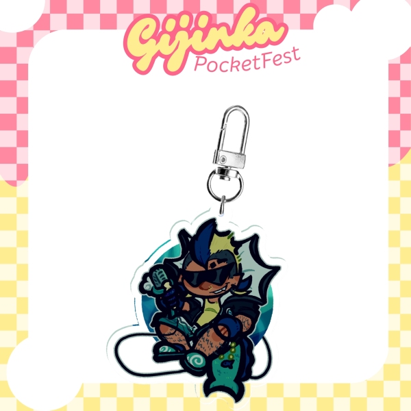 Vocalist Vaporeon Gijinka Keychain!