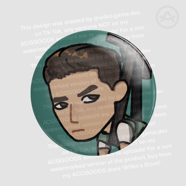 Chris Redfield Resident Evil 1 Chibi Round Badge (GLOSS)