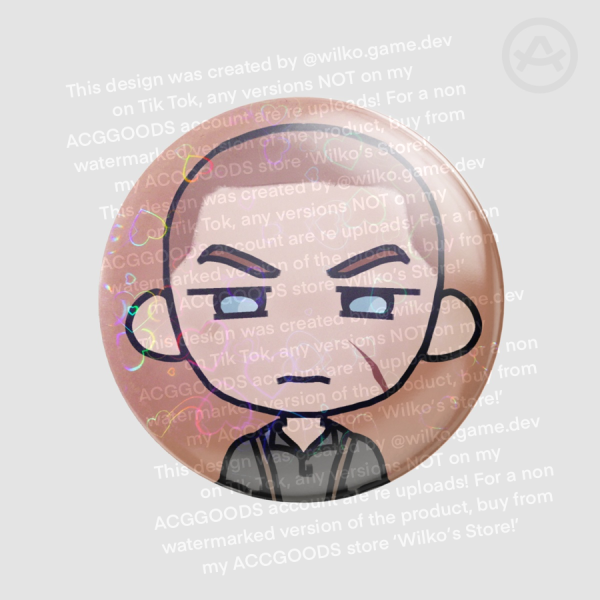 Jake Muller Resident Evil 6 ‘Chibi-er Chibi’ Round Badge (HOLOHEART)