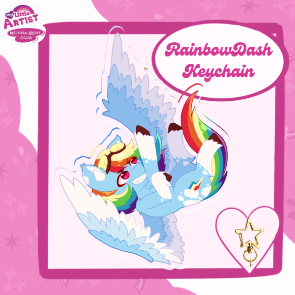 Rainbow Dash Acrylic Keychain