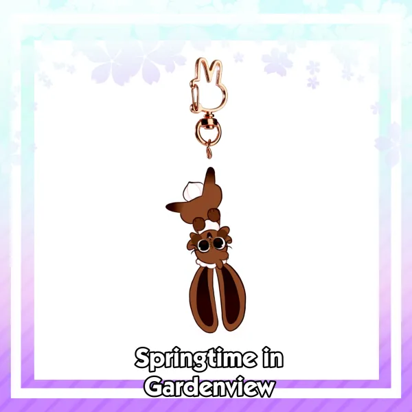 Cocoa Hanging Epoxy Acrylic Keychain