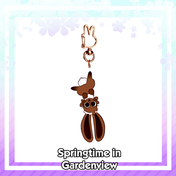 Cocoa Hanging Epoxy Acrylic Keychain