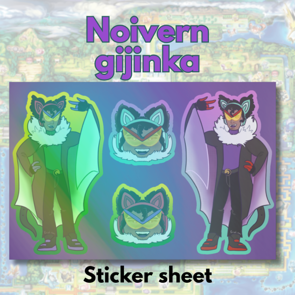 Noivern gijinka sticker sheet