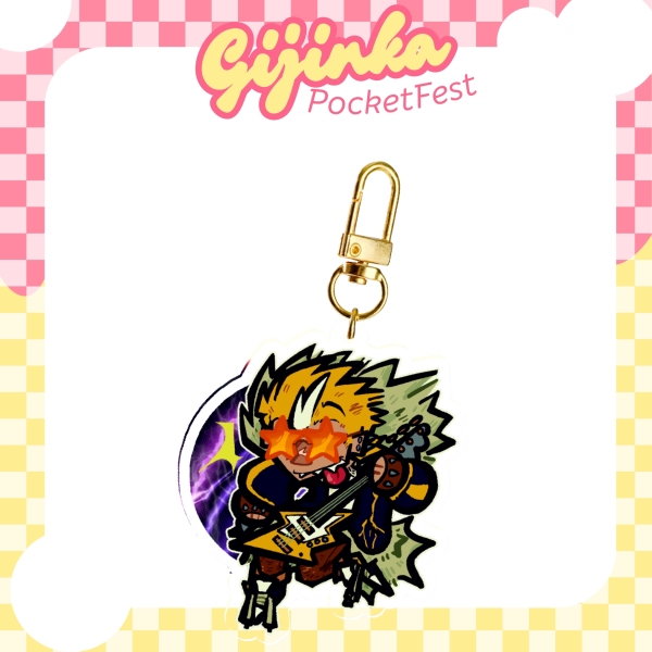 Guitarist Jolteon Gijinka Keychain!