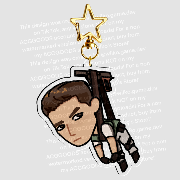 Chris Redfield Resident Evil 1 Chibi Keyring (large)