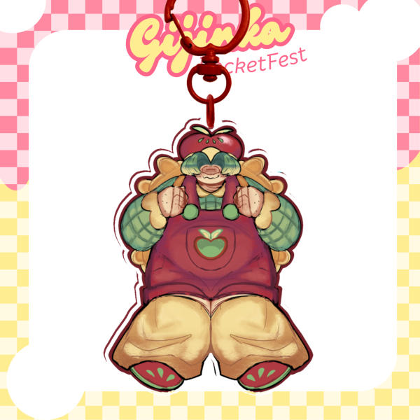 Appletun Gijinka Keychain