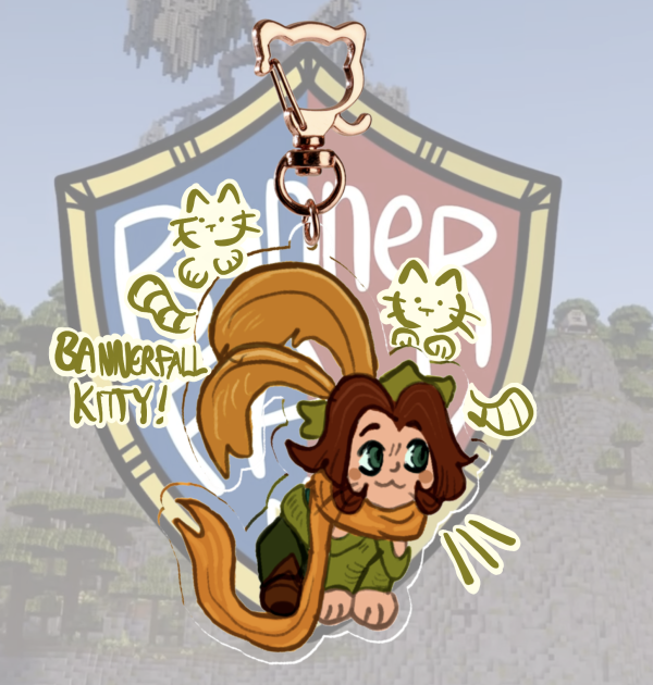 Kitty Bannerfall Acrylic Keychain