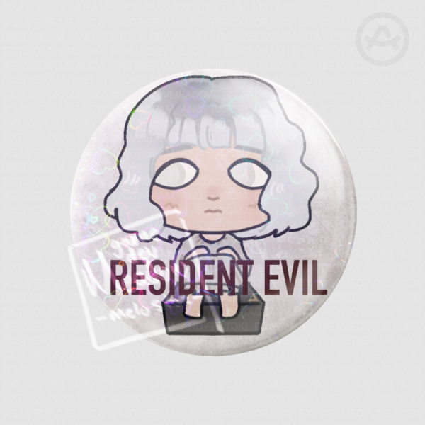 Emily Resident Evil Requiem RE9 - Chibi Badge (Holo Heart)