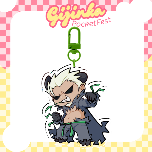 Pangoro Gijinka Clear Acrylic Keychain!