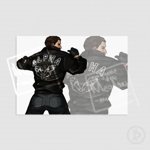 Chris Redfield ‘Alpha Jacket’ Fan Art - Illustration Poster Print