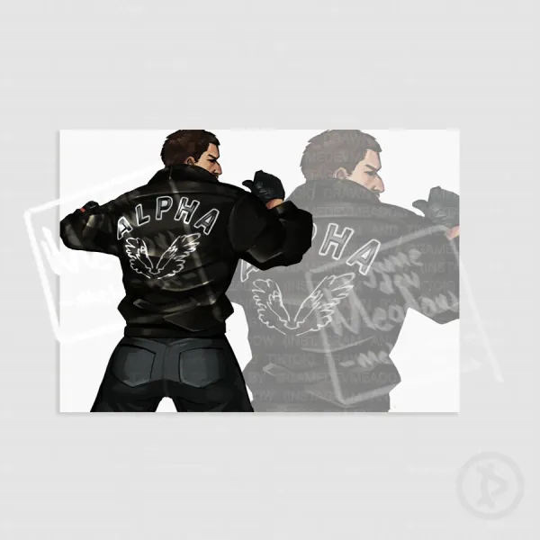 Chris Redfield ‘Alpha Jacket’ Fan Art - Illustration Poster Print