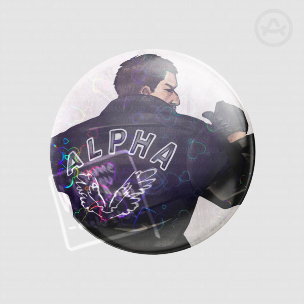 Chris Redfield ‘Alpha Jacket’ Fan Art - Badge (Holo Heart)