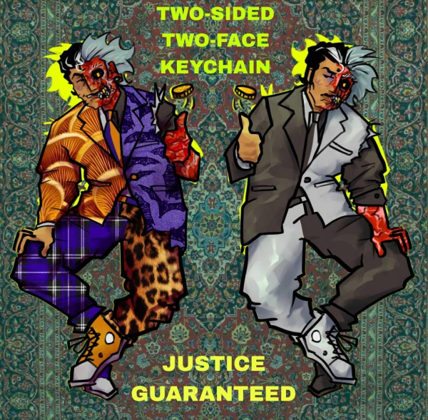 Two-face/Harvey Dent double-sided acrylic keychain