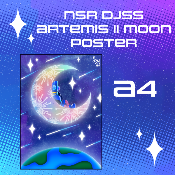 NSR DJS Artemis II Moon Poster