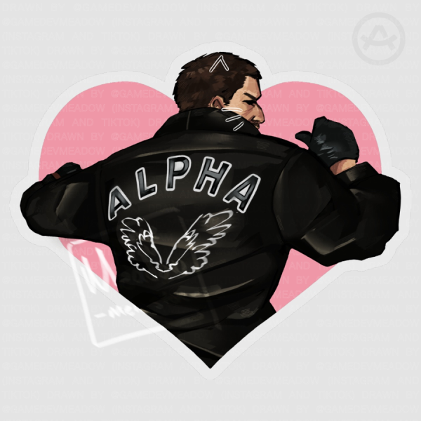 Chris Redfield ‘Alpha Jacket’ Fan Art - Sticker (Kawaii Version)