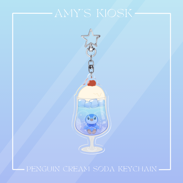 Penguin Cream Soda Keychain