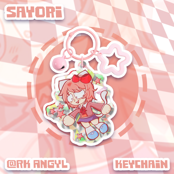 Sayori Broken Glass Acrylic Keychains