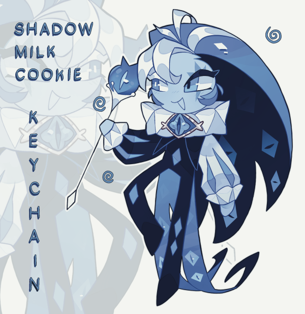 Shadow Milk Cookie Clear Acrylic Keychain