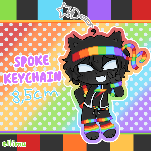 SpokeIsHere Unstable SMP colored edge keychain