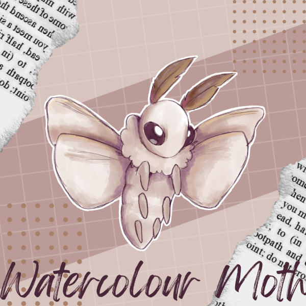Watercolour Moth Shaped Fridge Magnets - 2.36""(60mm)