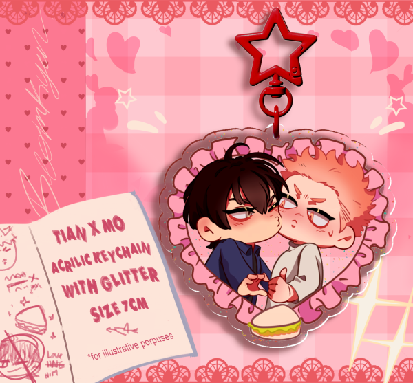 Tian x Shan - Glitter Acrylic Keychains