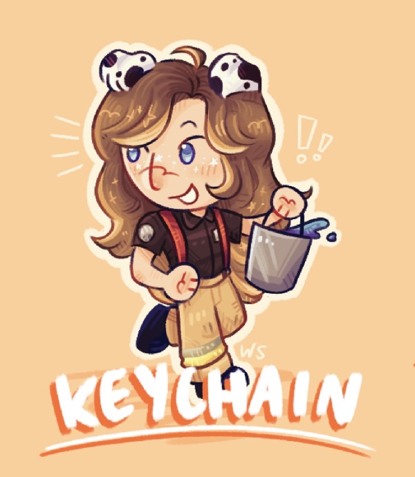 HC11 PearlescentMoon Acrylic Keychain