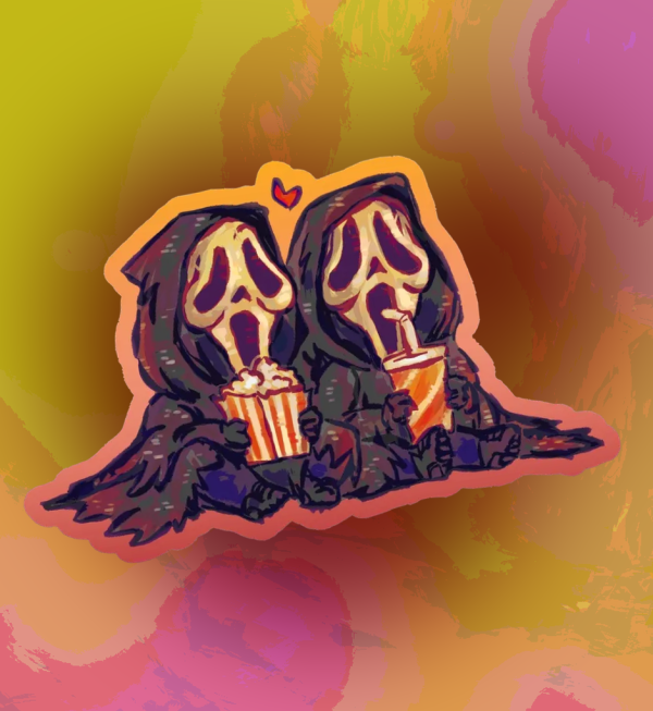 Watch some Movies~ Scream Ghostface - Sticker