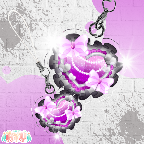 Asexual Heart Phone Charm