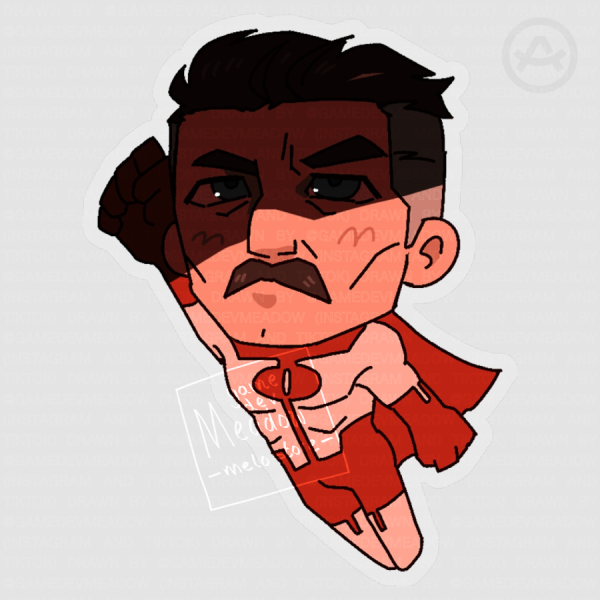 Omni-Man Invincible - Chibi Sticker (Red Version)
